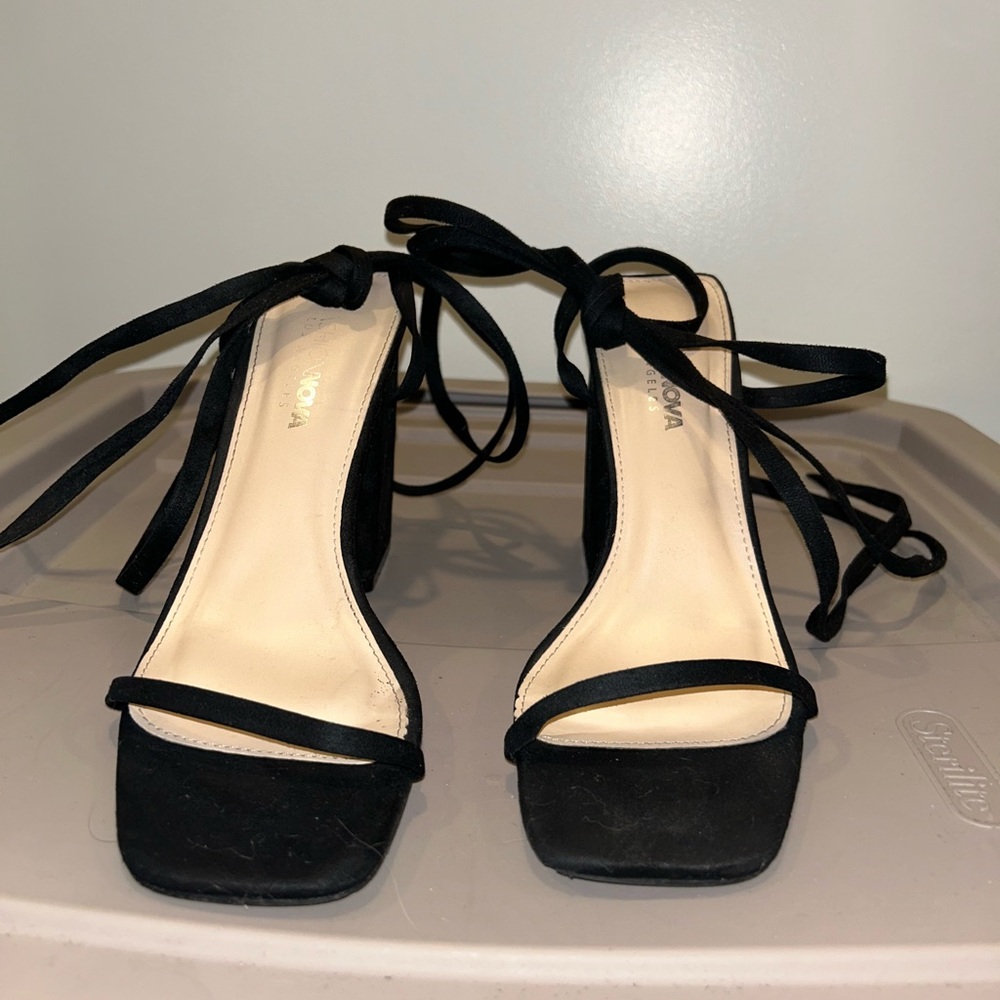 Black Lace Up Heels